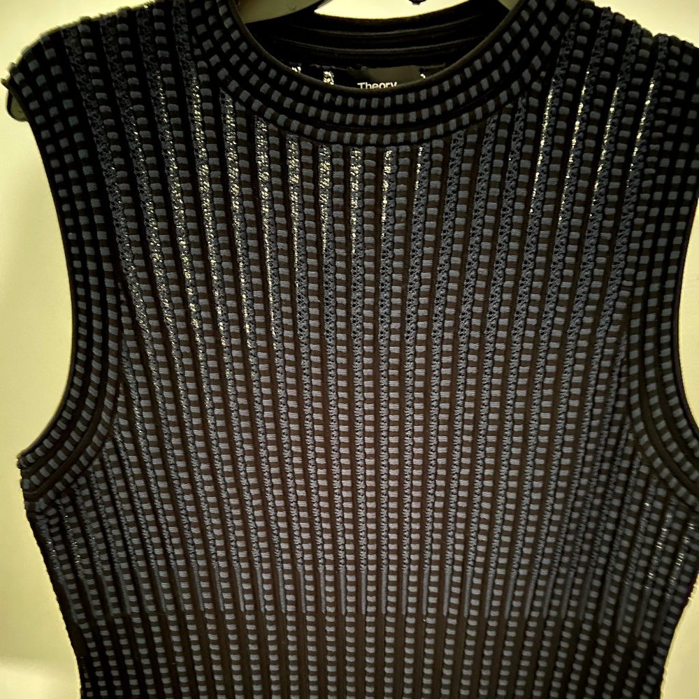 Theory Cropped Novelty Checker Shell Top